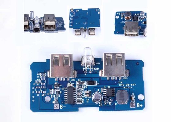 OEM 0.5oz Prototype Printplaat Assemblage 5V 2A Power Bank Oplader Module 2A Dual USB 0.8mm